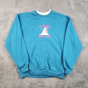 VTG M&C Sportswear Crewneck Sweatshirt Large Winter Snowman Grandma Cottagecore